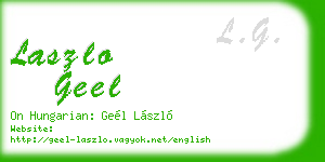 laszlo geel business card